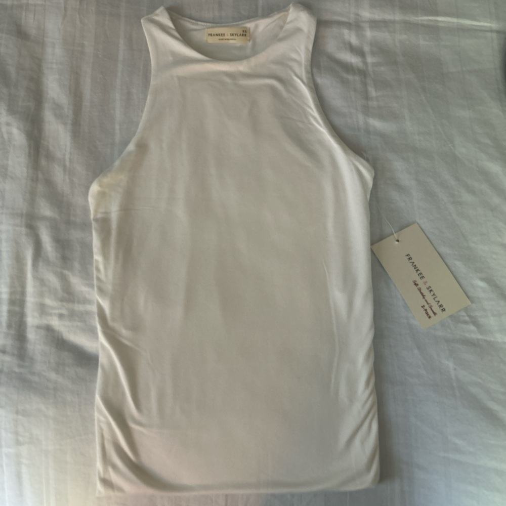 Cream Sleeveless Blouse